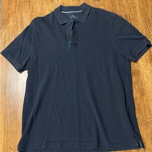 Vintage Lacoste Men's Black Polo Shirt